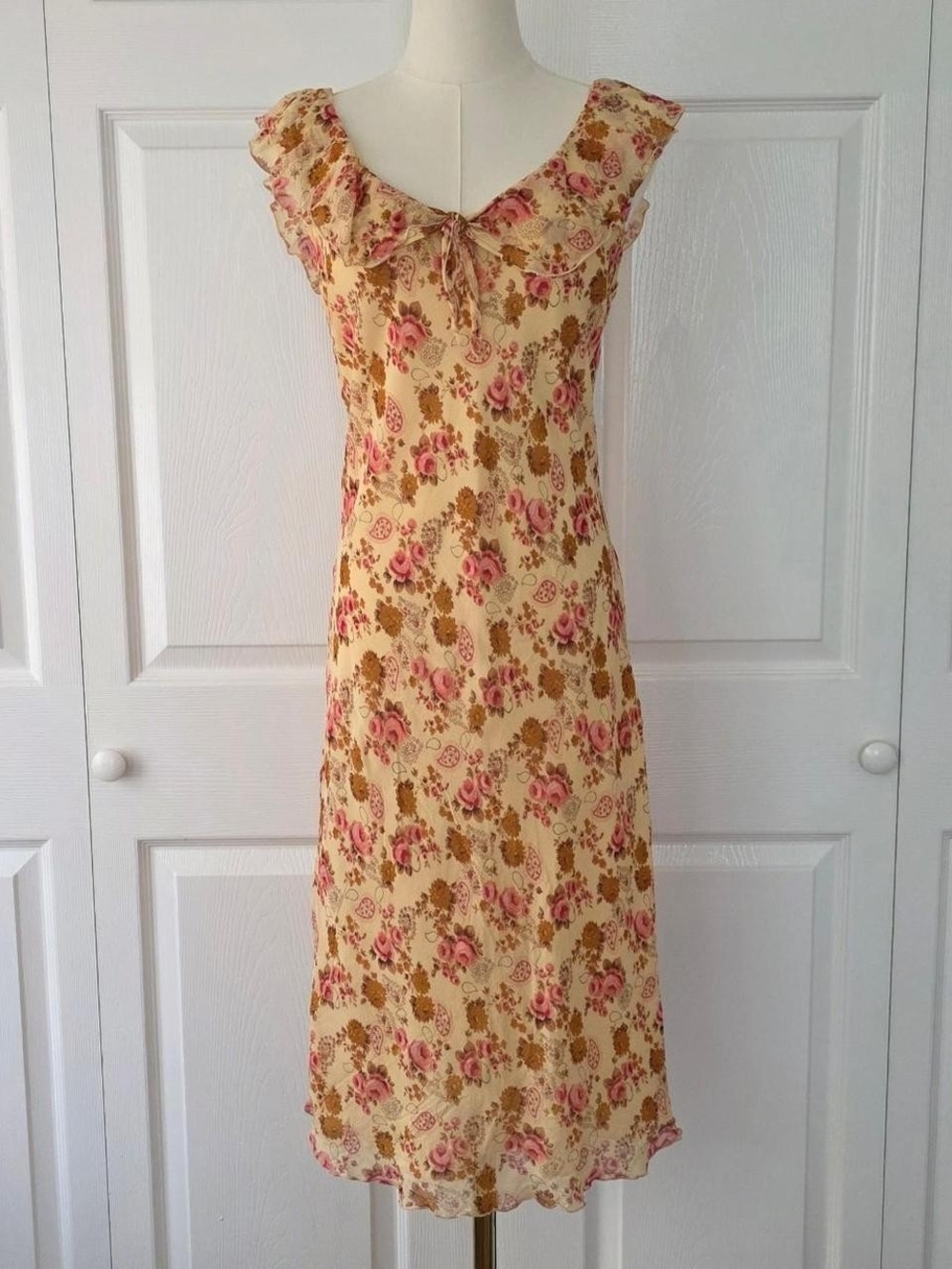 ♡ Vintage Floral Paisley Dress, Lapis, Size Medium ♡